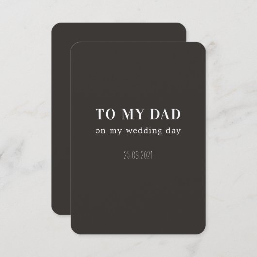 Trouwdagkaart - Vader/Papa Bedankkaart (Voorkant / Achterkant)
