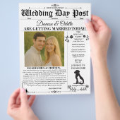 Trouwdagkrant / flyer (Hand)