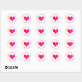 Trouwdagstickers Ronde Sticker (Vel)