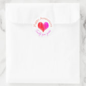 Trouwdagstickers Ronde Sticker (Tas)