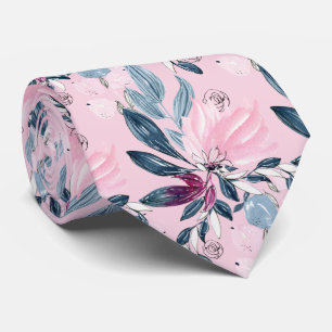 Trouwdasje met bloemenprint stropdas