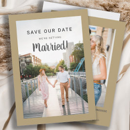 Trouwdatum 2 Foto Goud Maak Jouw Eigen Save The Date