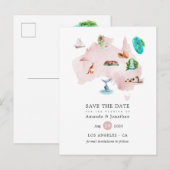 Trouwdatum Australië Save the Date Aankondigingskaart (Voorkant / Achterkant)