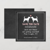 Trouwdatum Beagle Save the Date (Voorkant / Achterkant)