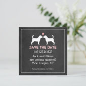 Trouwdatum Beagle Save the Date (Staand voorkant)