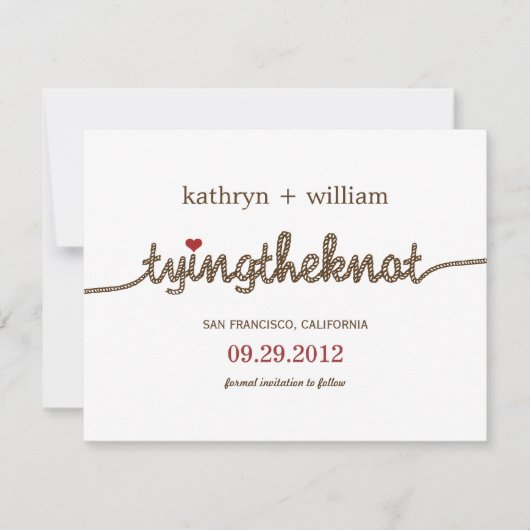 Trouwdatum bekendmaken met moderne Save The Date-u Date (Voorkant)