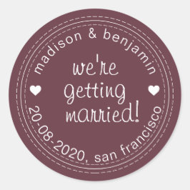 Trouwdatum bewaren Bourgondië Enveloppe Zegel