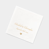 Trouwdatum Bruid Groom Monogram Party Cocktail Folie Servetten (Links)