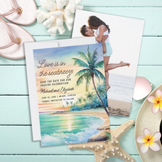 Trouwdatum Foto Tropisch Strand Save The Date
