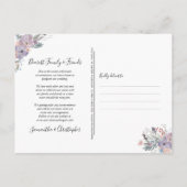 Trouwdatum Gewijzigd Bloemige Geometrische Nieuwe  Aankondigingskaart (Achterkant)