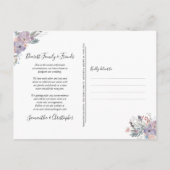 Trouwdatum Gewijzigd Bloemige Geometrische Vormgev Aankondigingskaart (Achterkant)