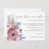 Trouwdatum Gewijzigd Dezelfde Liefde Nieuw Plan Bl Aankondigingskaart (Voorkant / Achterkant)