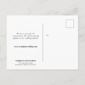 Trouwdatum Gewijzigd, Rest Alles Ongewijzigd Eenvo Aankondigingskaart (Achterkant)