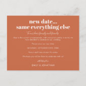 Trouwdatum Gewijzigd Verder Alles Dezelfde Terraco Aankondigingskaart (Voorkant)