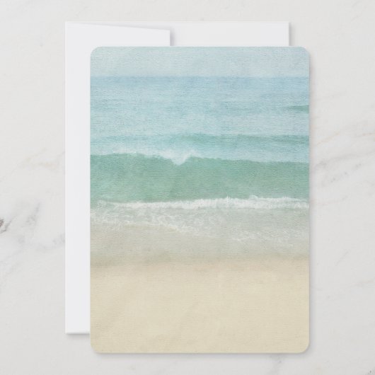 Trouwdatum kalender Ocean Strand Kaart (Achterkant)