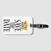 Trouwdatum-kroon Bagagelabel (Voorkant (horizontaal))