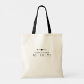 Trouwdatum met jouw foto | tote bag (Achterkant)