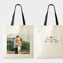 Trouwdatum met jouw foto | tote bag