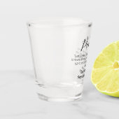 Trouwdatum & namen Bruidsmeisje gepersonaliseerde  Shot Glas (Links)