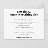 Trouwdatum Nieuw Dezelfde rest Simpele tekst Aankondigingskaart (Voorkant)