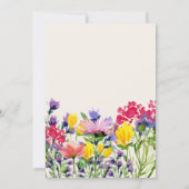 Trouwdatum opnieuw opslaan Foto Aquarel Wilde Bloe Save The Date (Achterkant)