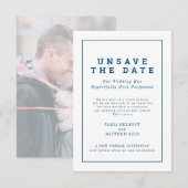 Trouwdatum opslaan gewijzigd uitgesteld save the date (Voorkant / Achterkant)