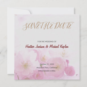 Trouwdatum opslaan Professionele Klassieke Bloemen Save The Date