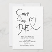 Trouwdatum Uitnodiging Bewaren (Voorkant)