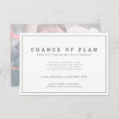 Trouwdatum verandering van plan uitgesteld landsch save the date (Voorkant / Achterkant)