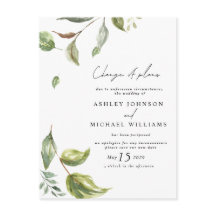 Trouwdatum Verandering van Plannen Waterverf Scrip