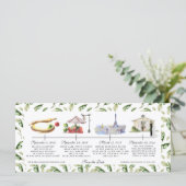 Trouwdatum Watercolor Timeline Save the Date (Staand voorkant)