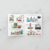 Trouwdatum Watercolor Timeline Save the Date Aankondiging (Binnen)