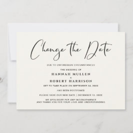 Trouwdatum Wijzig de Datum Uitstel Licht Crème Aankondiging