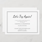 Trouwdatum Wijzigen Laten we het nog een keer prob Aankondiging (Voorkant / Achterkant)