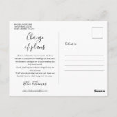 Trouwdatum Wijzigen Uitgesteld Foto Script Briefkaart (Achterkant)
