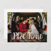 Trouwdatum Wijziging Aankondiging met een Verrasse (Voorkant / Achterkant)