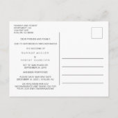 Trouwdatum Wijziging Roos Zwart Aankondigingskaart (Achterkant)