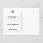 Trouwdatum Wijzigings Script Eucalyptus Aankondigingskaart (Achterkant)