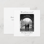 Trouwdatum zwart Save The Date Kaart (Voorkant / Achterkant)