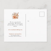 Trouwde dezelfde liefde nieuw plan datum herfst bl aankondigingskaart (Achterkant)