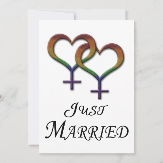 Trouwde Lesbische Pride-ontwerp Feestdagenkaart (Voorkant)