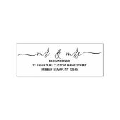 Trouwde meneer en mevrouw thuisadres rubberstempel (Afrduk)