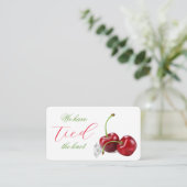 Trouwde met Kers Dank Je Wel Trouwen Informatiekaartje (Staand voorkant)