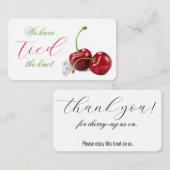 Trouwde met Kers Dank Je Wel Trouwen Informatiekaartje (Voorkant / Achterkant)