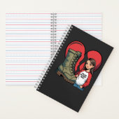 Trouwde Militair - “Boot Wife” Hart Notitieboek (Binnen)