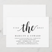 Trouwde, moderne post-huwelijk elopement kaart (Voorkant / Achterkant)