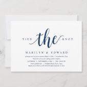 Trouwde, moderne post-huwelijk elopement uitnodigi kaart (Voorkant)