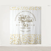 Trouwde net 50e trouwdag achtergrond wandkleed (Voorkant)