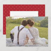 Trouwde Pas getrouwd eerste kerst Kaart (Voorkant / Achterkant)