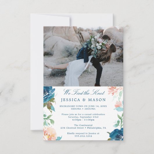 Trouwde Vrijblijvend Uitnodiging Eloped Aankondigi (Voorkant)